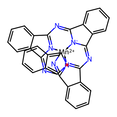 酞菁锰：结构明确的分子催化剂模型 结构式