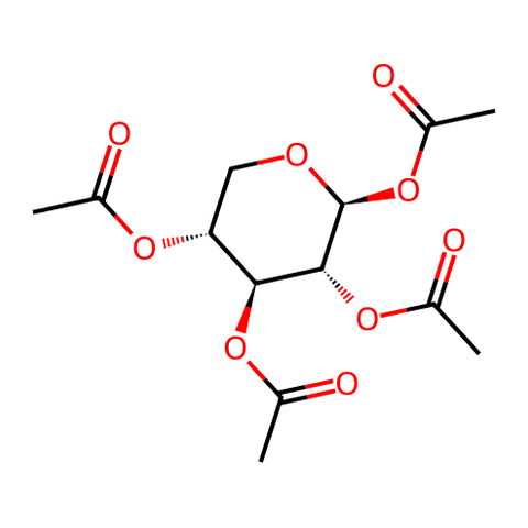 1,2,3,4-四-O-乙酰-β-D-吡喃木糖 结构式