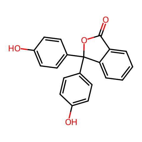 酚酞（弱酸滴定常用指示剂） 结构式